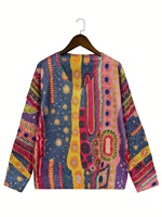Suéter de Mujer con Cuello en V, Diseño Calado, Patrón a Cuadros, Hombros Regulares, Ligeramente Holgado, Casual, Transpirable, 100% Poliéster, 300g, Tejido de Punto