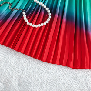 ชุดกระโปรงฤดูร้อนใหม่ปี 2026 สำหรับเด็กหญิงและเด็กเล็ก: เสื้อยืดแขนสั้นปักลายดอกไม้ 3 มิติ + กระโปรงไล่เฉดสี (ชุดสองชิ้น) - Product Image 6