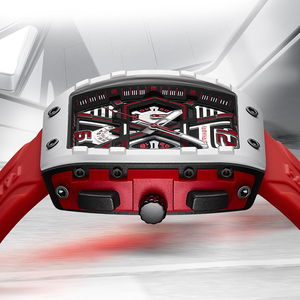 Fairwhale New Luxury Multi-Hand Skeleton Calendar Watches Men Not <strong>Automatic</strong> <strong>Chronograph</strong> Rubber Strap Waterproof Quartz Watch - Product Image 4