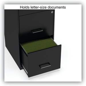 Alera Soho Vertical <b>File</b> Cabinet 3 Drawers Black <b>File</b>/<b>File</b>/<b>File</b> Letter 14\" X 18\" X 34.9\" - Product Image 6