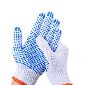 Guantes punteados de <span class=keywords><strong>PVC</strong></span>, guantes punteados baratos, guantes de trabajo de seguridad antideslizantes punteados de <span class=keywords><strong>PVC</strong></span> de punto de algodón - Product Image 2