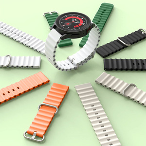 สายนาฬิกาข้อมือซิลิโคนแบบสปอร์ตสำหรับนาฬิกา Garmin <span class=keywords><strong>Watch</strong></span> 6 และ GT5 รุ่น Ocean ขนาด 20/22 มม. แบบหัวเข็มขัด - Product Image 1