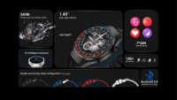 Nouvelle montre connectée HD AM34 1,43 pouces 2025 pour hommes et femmes, compatible Android et iOS, suivi d'activité, étanche 3 ATM, moniteur de santé, montre intelligente IA