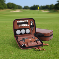 Pochette à outils de golf en cuir PU Bosihho, fermeture à glissière, multifonction, grande capacité, sac de rangement pour accessoires de golf