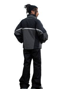 Good Look Wind and Waterproof Color Patchwork Chaqueta de hombre de doble capa con cuello levantado - Product Image 4