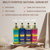 Nouveau sérum pour le visage à l'acide hyaluronique naturel et biologique, soin de la peau 4-en-1, éclaircissant, correction des taches brunes et des pigments, ODM