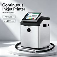 Imprimante CIJ à encre pigmentée G8500W, machine de codage à petits caractères à nettoyage automatique intelligent pour pièces automobiles et emballages foncés