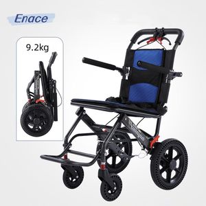 Silla de ruedas manual de aluminio súper ligera, silla de ruedas plegable de avión para deshabilitar - Product Image 3