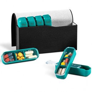 Cartera Organizadora de Pastillas, Estuche de Viaje de Cuero y Pastillero Portátil - Product Image 1