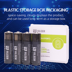 Batería Recargable IILEER USB-AA 1500mWh 1000mAh 1.5v 4 en 1 de Iones de Litio Aa Recargable para Linterna - Product Image 6