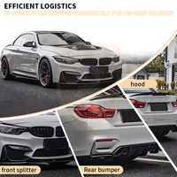 Mise à niveau vers le kit de carrosserie en fibre de carbone sèche de style M-Performance pour BMW Série 4 M4 F80 F82 F83 Petit kit de carrosserie Diffuseur arrière à lèvre avant