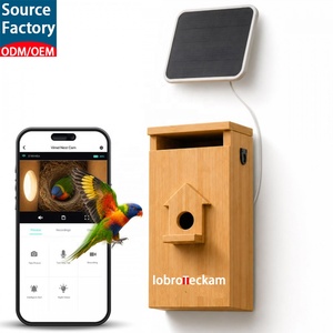 Cámara para Nido de Pájaros con WiFi y Energía Solar, 4MP, para Exteriores, con 3 Tamaños de Entrada Intercambiables, Visión Nocturna Invisible de 940nm - Product Image 1