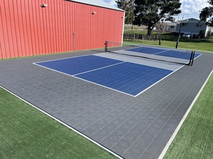 Dalles <span class=keywords><strong>de</strong></span> sol en plastique emboîtables pour <span class=keywords><strong>terrain</strong></span> <span class=keywords><strong>de</strong></span> pickleball - Durables, absorbant les chocs, imperméables, pour terrains <span class=keywords><strong>de</strong></span> sport, jardins extérieurs - Product Image 4