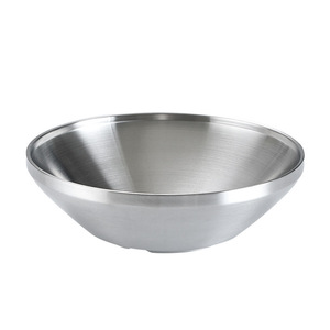 Internet Célèbre 304 Acier Inoxydable Style Coréen En Forme De V Golden Snail Poudre <span class=keywords><strong>Ramen</strong></span> Bol Jetable Poli Bol De Nouilles Froides - Product Image 1