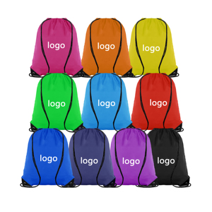 Custom Sports Gym <b>Bag</b> Reusable Nylon Waterproof Swimming Good Price Dust <b>Bag</b> <b>Kids</b> <b>Drawstring</b> Backpack <b>Bag</b> for Boys Girls - Product Image 1