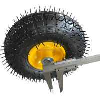 NSPM7004 Pneus pour outils de jardinage 4.10/3.50-4 Chariots pneumatiques de 10 pouces Pneus gonflables en caoutchouc Roues de chariot à main remplies d'air pour camion