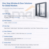 Ventana de Esquina de Aluminio con Marco Marrón Minimalista, Ventana Fija y Abatible de Perfil Delgado para Hogar Moderno