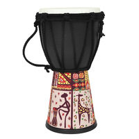 Tambour africain artisanal en gros, 4 pouces, léger, en cuir et PVC, instrument de percussion