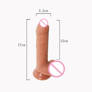 4.7 pollici Giocattoli Del Sesso Per Adulti con Doppia Densità Del Pene Del Silicone per Le Donne Amore Dildo Dildo per le donne enorme realistico - Product Image 3