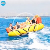 Promotion : Jouets aquatiques gonflables flottants pour 4 à 10 personnes, tube de ski nautique, bateau gonflable, donut aquatique