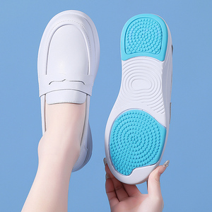 Chaussures <span class=keywords><strong>de</strong></span> sécurité en cuir pour infirmières, vente chaude d'usine, chaussures médicales élégantes blanches et noires pour femmes, vente en gros - Product Image 4