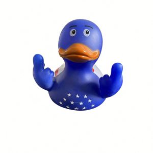 Customized Mass Printed 7 cm 3 Inch Pvc Funny Rubber Duck Shaped Bathtub <b>Bath</b> Toys Incorporating Pattern Designs - Product Image 3