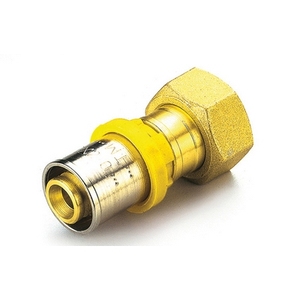 Raccordo Multistrato Dritto per Gas 26 x 3/4 Pollici con Girevole e Guarnizione Piatta per Tubi in Rame - Product Image 1