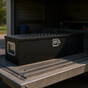 Caja de Herramientas para Camioneta de Aluminio, 39x13x10, Diseño de Placa Diamantada, Asa Lateral, Cerradura con Llaves, Organizador de Almacenamiento, Impermeable, Rectangular - Product Image 2