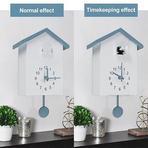 Horloge <span class=keywords><strong>coucou</strong></span> mignonne avec mode silencieux à <span class=keywords><strong>carillon</strong></span> horaire pour la nuit facile à installer affichage de l'heure clair idéal décoration et cadeau pour la maison/bureau - Product Image 4