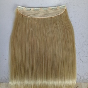 Venta al por mayor 100% Extensiones de cabello humano de una pieza con clip de doble dibujado para mujer - Product Image 4