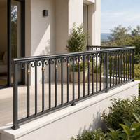 Balustrades modernes en acier galvanisé thermolaqué résistant à la rouille et à l'eau pour la protection de la vie privée, pour balcons et escaliers, idéales pour les zones de jardin et de piscine
