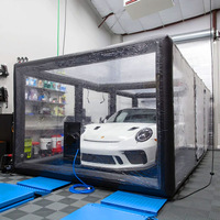 Abri de voiture gonflable étanche et anti-poussière, tente de stockage extérieure pour voiture, tente d'exposition de voiture gonflable transparente