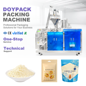 Máquina Automática de Llenado y Empaquetado de Polvo con Dosificador, Máquina Empacadora de Harina de Almendras en Bolsas Doypack con Sellado de Cuatro Lados - Product Image 1