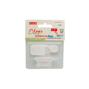 Clip de sucette Ilan 2 mm transparent 3 pièces pour accessoire d'alimentation pour bébé - Product Image 1