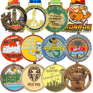 Fabricant de Médailles Vente en Gros Design Alliage de Zinc Métal 3D Récompense Marathon Course Trophées et Médailles Finisher Médaille Sportive Personnalisée - Product Image 3