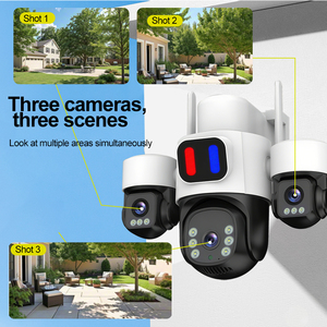 Caméra de sécurité domestique sans fil SHUZHI, CCTV, carte SIM 4G, solaire, surveillance, WiFi, caméra extérieure, WiFi <span class=keywords><strong>Camara</strong></span>, 6MP, trois objectifs, 3K - Product Image 3