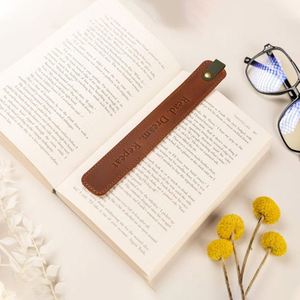 Handmade PU Leather <b>Bookmarks</b> Vintage Page Marker Lightweight Reading <b>Gift</b> for Book Lover Readers - Product Image 6