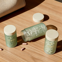Emballage pharmaceutique de qualité supérieure, flacon à pilules en verre givré de 150 ml, 180 ml, 3 oz, flacon pour comprimés, flacon pour compléments alimentaires avec boîte en papier personnalisée