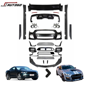 Kit carrosserie pour Ford Mustang 2015-2017 – Amélioration vers GT500 : Pare-chocs avant et arrière, calandre, diffuseur, sorties d'échappement, jupes latérales, lèvre avant - Product Image 1