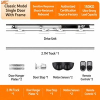 Sistem Penggerak Pintu Geser Kaca Otomatis Modern dengan Sensor, Motor, Track, Kontrol Akses, Beban Berat 250KG, Garansi 5 Tahun