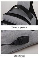 Sac bandoulière poitrine en nylon noir souple pour homme, style streetwear, idéal pour le sport et les loisirs, avec impression personnalisée, collection 2022 de haute qualité