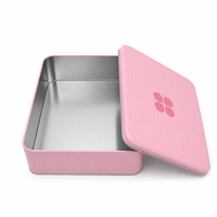 Boîte en métal rectangulaire personnalisée pour biscuits, bonbons, chocolat, emballage de stockage, vente en gros, sur commande
