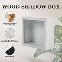 Bingkai Foto Deep Shadow Box dari MDF dengan Kaca Plexiglass, Papan Belakang Karton Putih, Bingkai Foto 3D Berongga