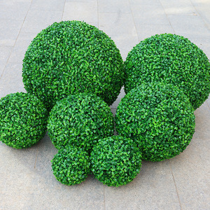Vendita calda di plastica giardino verde topiaria pianta artificiale decorativo foglia di arachidi palle di erba per il cortile - Product Image 2
