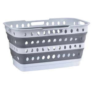 Support pliant en plastique durable panier de rangement support panier à linge pliable multifonctionnel de grande capacité - Product Image 6