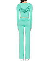 Ensemble 2 pièces personnalisé avec logo pour femme : sweat à capuche court zippé et pantalon de survêtement en coton – Vêtements décontractés pour femme