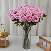 Samtblumen zur Dekoration Hochzeit Künstliche Blumenwand Hochzeitsdekoration Künstliche Rosen Bestseller Valentinstag Rose