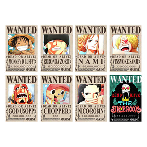 8 pièces/ensemble Affiches murales de Luffy Nika, personnages d'anime Chopper Nami <span class=keywords><strong>Sanji</strong></span> Zoro, affiches recherchées, belles images pour la maison - Product Image 5