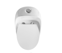 Ensemble de toilettes monobloc en céramique de luxe moderne, à double chasse, à fermeture douce, à poser au sol, avec chasse d'eau à jet siphonique, pour hôtel et villa