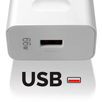 Pour Huawei SuperCharge 66W USB chargeur rapide EU Plug 66W USB adaptateur secteur pour Huawei Mate 40 30 20 Pro Nova 9 8 7